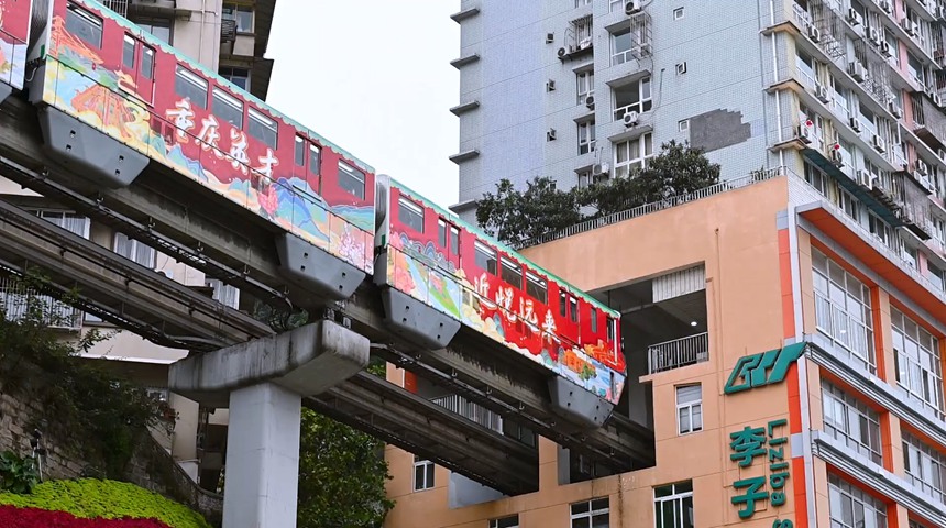 “重慶英才”專列亮相山城。中共重慶市委組織部供圖