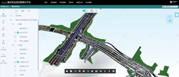 骨架道路BIM模型。重慶交通開投樞紐集團(tuán)供圖