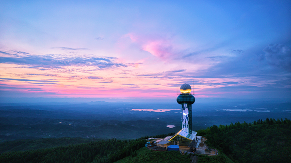 氣象雷達站。李渡街道供圖