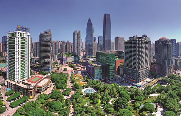 綠色生態(tài)觀音橋商圈。江北區(qū)委宣傳部供圖