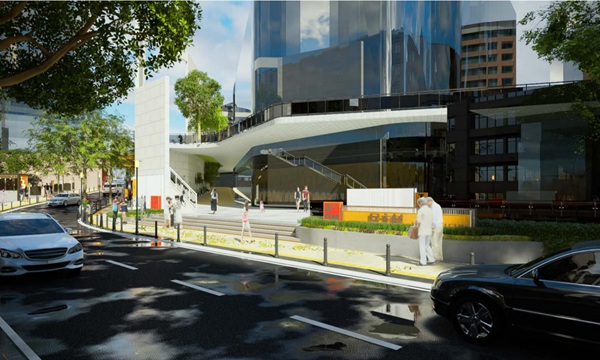 萬象城連通工程意向圖。九龍城市更新公司供圖