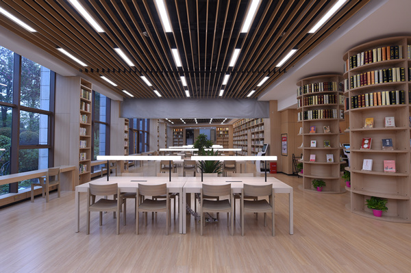 圖書館內(nèi)景。江北區(qū)圖書館供圖