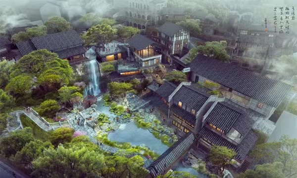 “重慶人家·下浩里”風(fēng)景街區(qū)效果圖。南岸區(qū)融媒體中心供圖