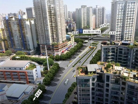 紅土地立交改造工程下穿道效果圖。城發(fā)公司供圖