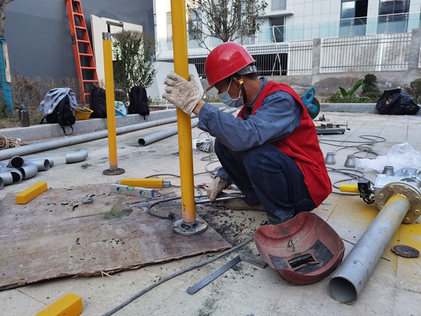 重慶燃?xì)鈨山竟こ淌┕がF(xiàn)場。燃?xì)饧瘓F供圖