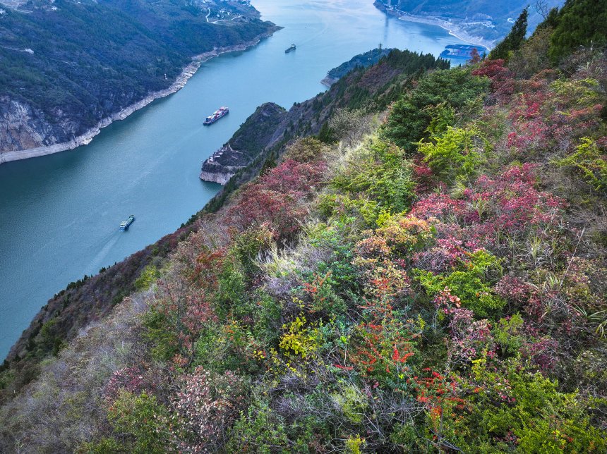 長江瞿塘峽一帶景色宜人，秀美如畫。王正坤攝