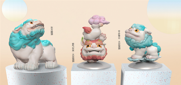 紫氣東來·大足福獅”和“平步青云·大足慧獅”。大足區(qū)委宣傳部供圖