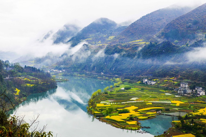 重慶阿蓬江國(guó)家濕地公園。