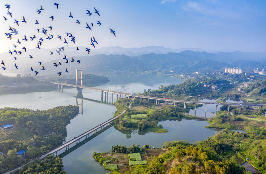 重慶合川三江國家濕地公園。