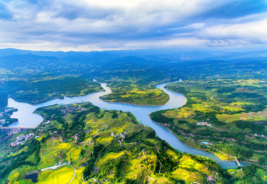 重慶龍河國(guó)家濕地公園。