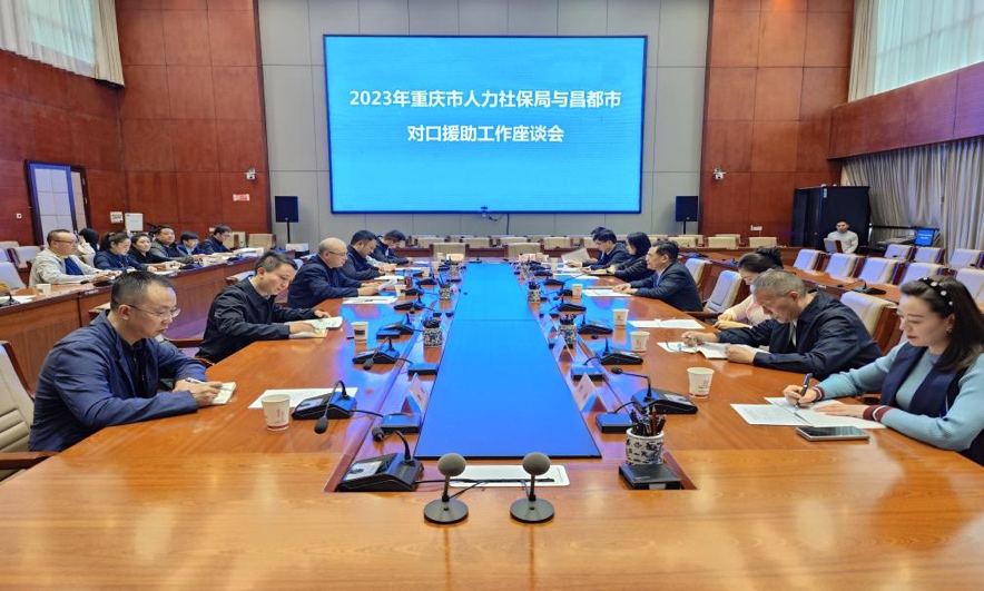 在昌都召開對(duì)口援助工作座談會(huì)。重慶市人力社保局供圖