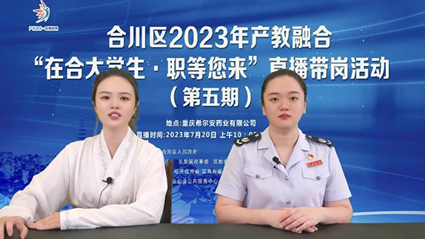 合川區(qū)稅務(wù)人員通過直播講解高校畢業(yè)生創(chuàng)業(yè)就業(yè)相關(guān)稅費優(yōu)惠政策。胡蝶兒攝