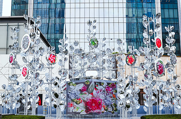 光聚之境Gathering Place藝術(shù)裝置。重慶IFS供圖