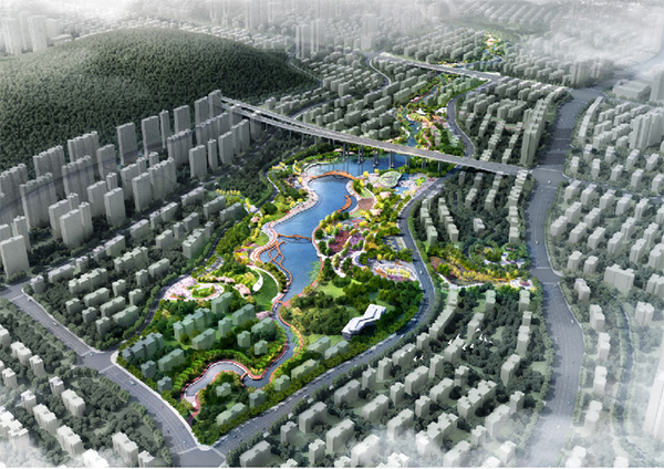 花石公園效果圖。重慶空港新城開(kāi)發(fā)建設(shè)有限公司供圖