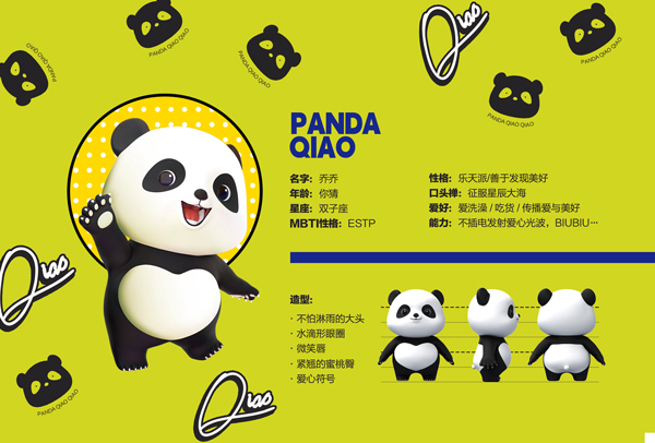 大熊貓“喬喬”IP形象。重慶銅雀臺整形美容醫(yī)院供圖