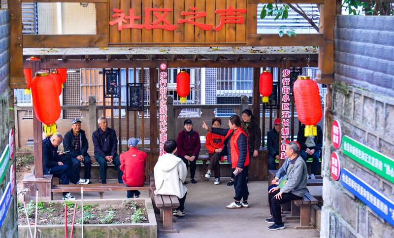 雙河口街道螺螄包社區(qū)，“五長”共商共治小區(qū)。付作僑攝