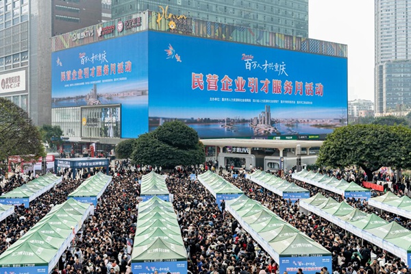 招聘會現場。鄒樂攝