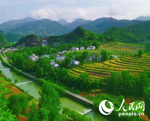 陜西商洛漫川關(guān)鎮(zhèn)民宿群。人民網(wǎng) 王麗攝