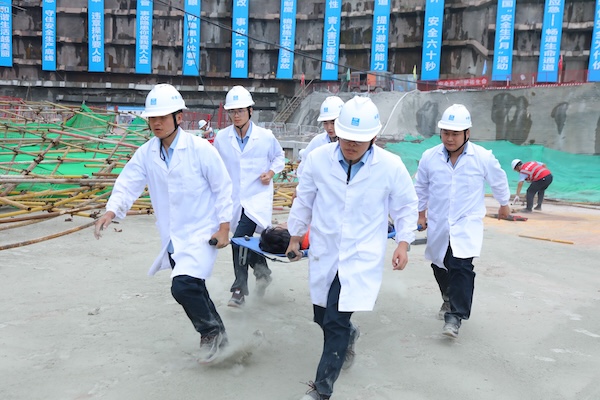 演練現(xiàn)場。中建八局供圖