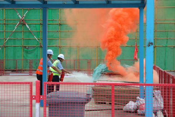 演練現(xiàn)場。中建八局供圖