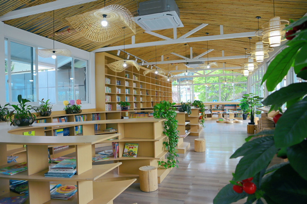 “跬步齋”圖書(shū)室。大渡口區(qū)馬王小學(xué)供圖