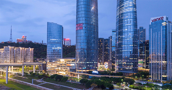 重慶（化龍橋）國際商務(wù)區(qū)實(shí)拍圖。重慶萬科供圖