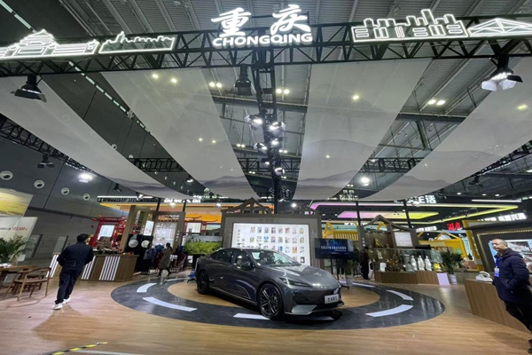 “巴渝智工”亮相重慶展廳。重慶高新區(qū)供圖