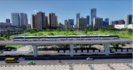 市郊鐵路璧山至銅梁線。重慶市住房和城鄉(xiāng)建設(shè)委員會(huì)供圖