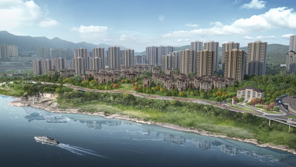 嘉陵江順?biāo)露伟毒€治理提升工程效果圖。江北區(qū)委宣傳部供圖