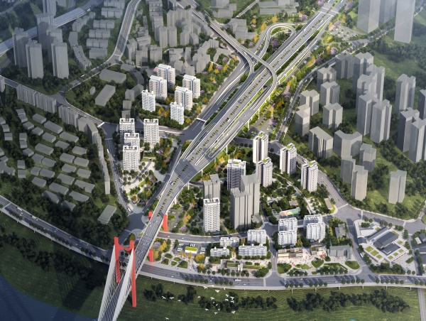 瓦廠嘴片區(qū)城市更新項目效果圖。江北區(qū)委宣傳部供圖