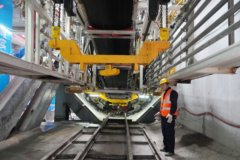 施工現(xiàn)場。重慶軌道集團(tuán)供圖