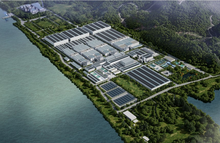 東方希望玻璃纖維項目效果圖。受訪者供圖