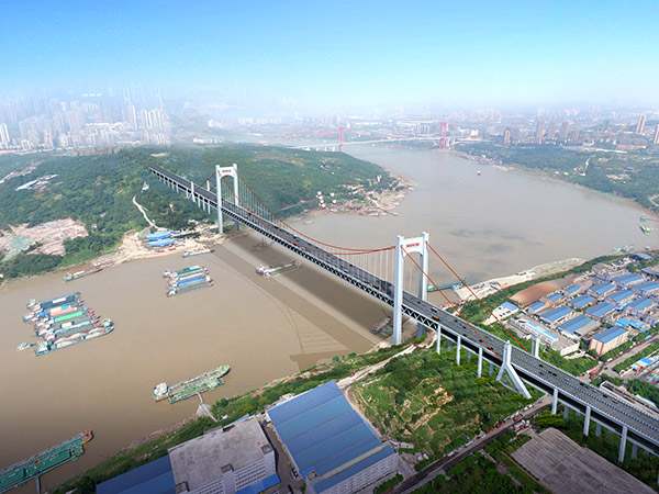黃桷沱長江大橋效果圖。重慶市住房城鄉(xiāng)建委供圖