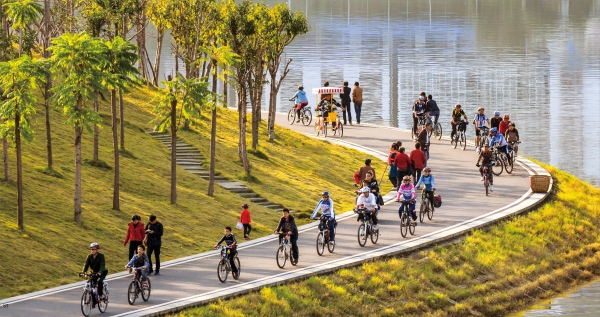 漢豐湖休閑馬道。開州區(qū)委宣傳部供圖