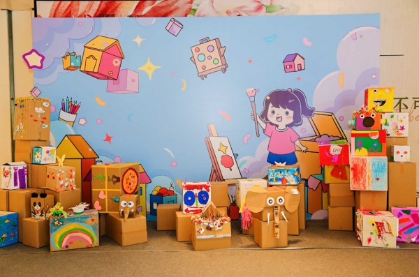 藝術展作品。渝中區(qū)蒙正幼兒園供圖