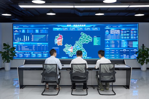 城市內(nèi)澇治理數(shù)字化應(yīng)用。重慶市住房城鄉(xiāng)建委供圖