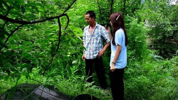 實(shí)踐團(tuán)采訪當(dāng)?shù)胤N植戶。重慶理工大學(xué)供圖