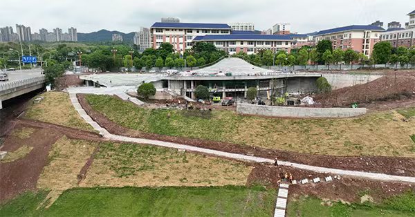 一品河段建設現(xiàn)場。重慶市住房和城鄉(xiāng)建設委員會供圖