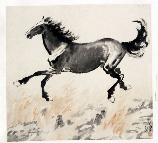 作品《奔馬》。江北區(qū)委宣傳部供圖