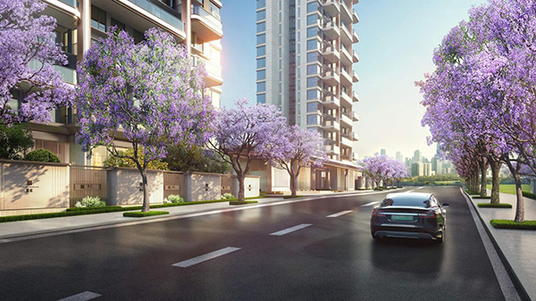 熙宸外街區(qū)意境圖。重慶華僑城供圖