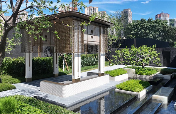 熙宸社區(qū)內(nèi)部景觀實(shí)景圖。重慶華僑城供圖