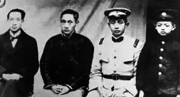 左起： 吳玉章、吳建中（吳嘀曾祖）、吳鳴和（又名吳鳴鶴）。圖片由吳嘀提供