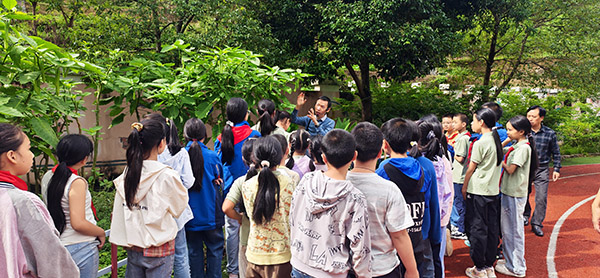 現(xiàn)場(chǎng)講解植物藥用價(jià)值。藥植所供圖