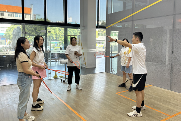 壁球主題體驗(yàn)活動(dòng)現(xiàn)場(chǎng)。主辦方供圖
