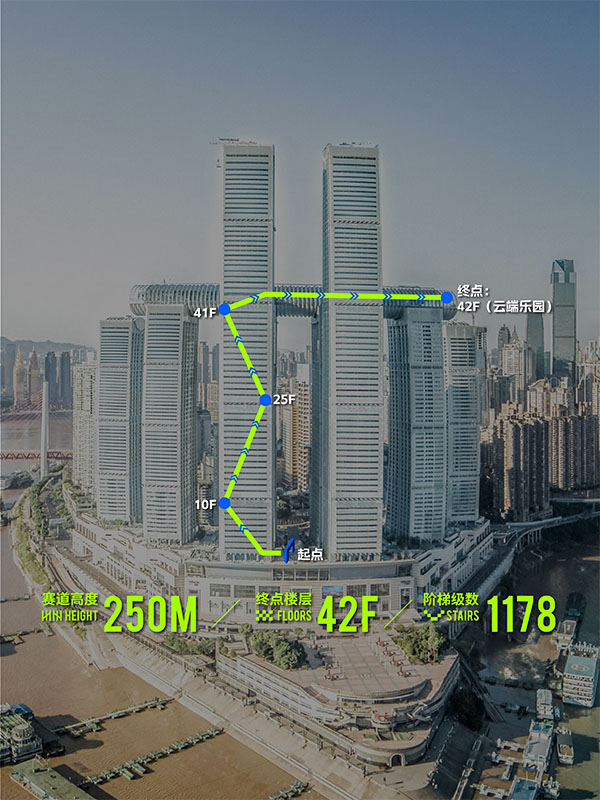 垂直登高賽路線圖。凱德發(fā)展供圖