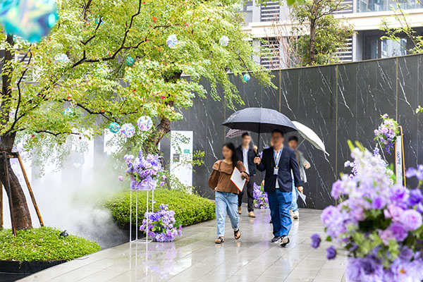 中建·光嶼一期交付現(xiàn)場(chǎng)。中建·光嶼供圖