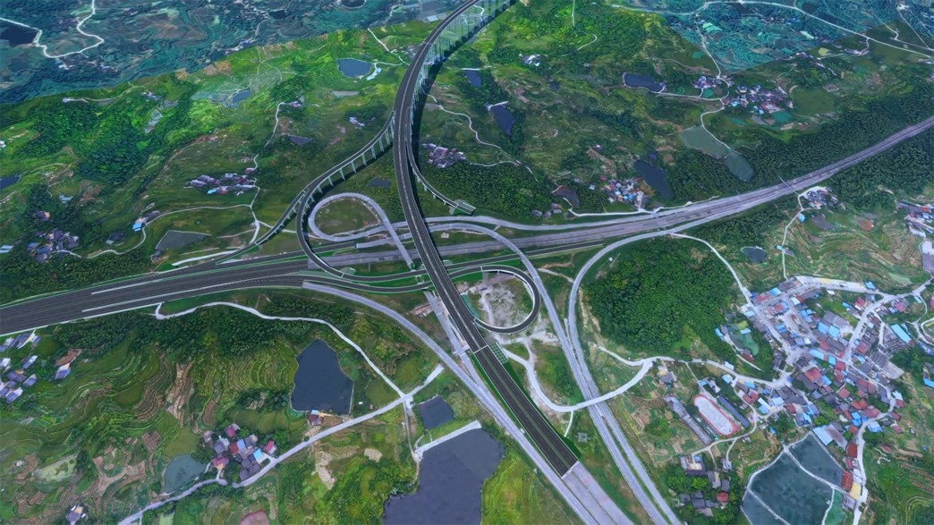 墊江至長(zhǎng)壽高速改擴(kuò)建項(xiàng)目效果圖。重慶高速集團(tuán)供圖