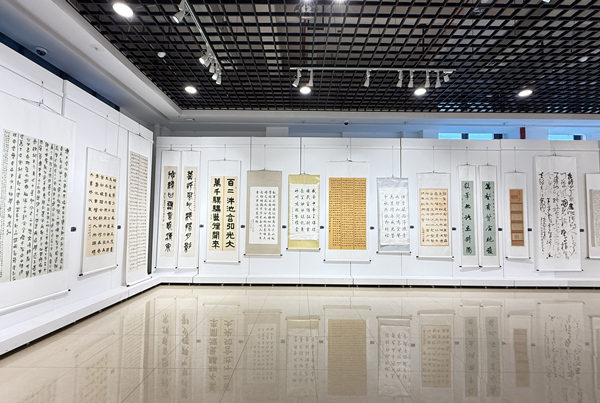 書(shū)法作品展區(qū)。晏紅霞攝