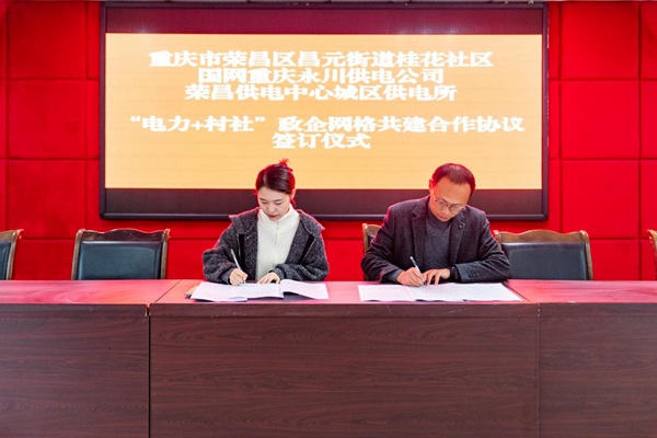 簽訂合作協議。國網重慶永川供電公司供圖