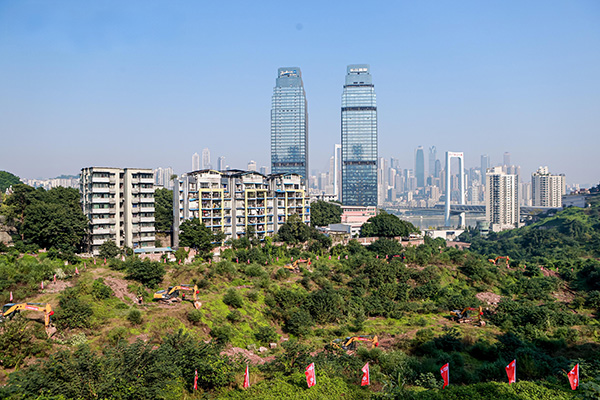 施工現(xiàn)場。重慶城投集團(tuán)